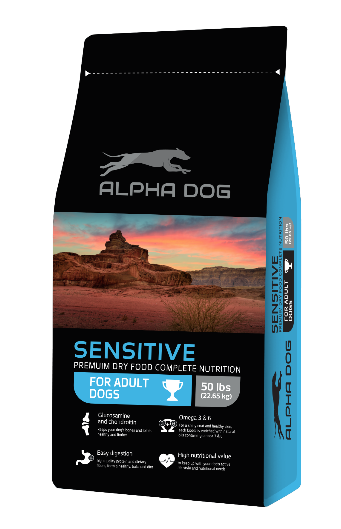 מזון כלבים אלפא דוג ALPHA DOG סנסיטיב - דגים
